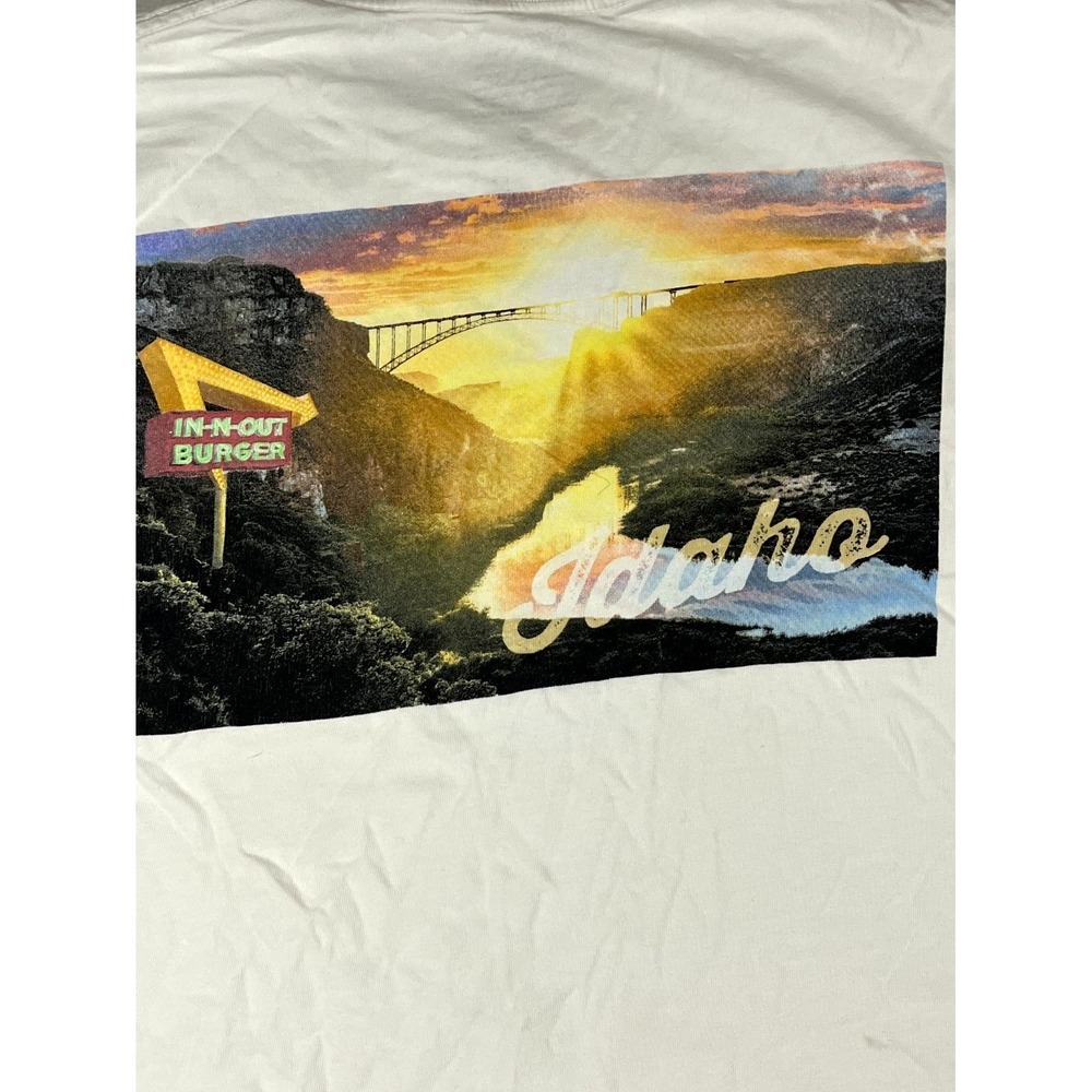 In N Out Burger Loomis Idaho T Shirt Mens Small White Graphic Preshrunk Cotton - Picture 9 of 11